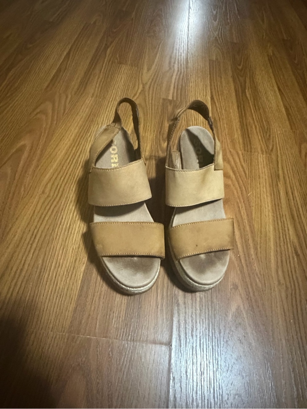 SOREL Joanie II chunky wedge sandals slingback comfort 7.5
